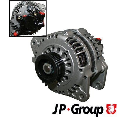 JP GROUP 1290101200 Alternator 14V, 100A, L-W PLUG 21, M8 B+, 0021, Ø 60 mm