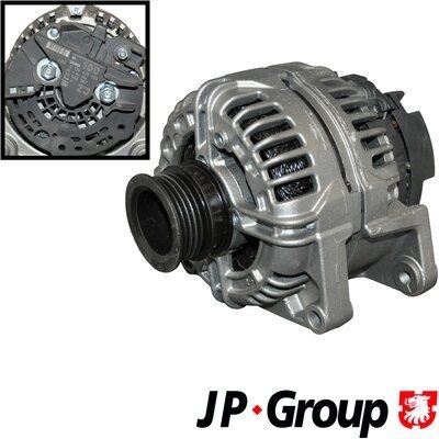 JP GROUP 1290102100 Alternator 14V, 100A, M8, 0230, Ø 54 mm