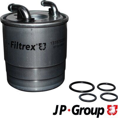 JP GROUP 1318702300 Filtro carburante Filtro per condotti/circuiti, 10mm, 8mm