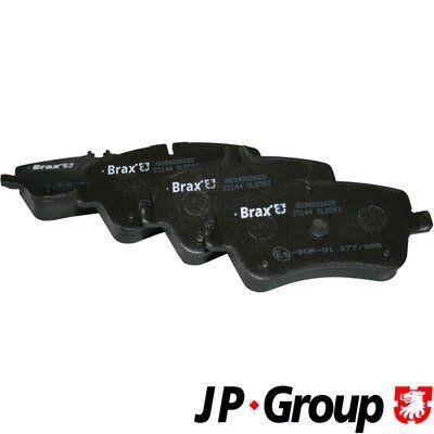 JP GROUP 1363600710 Brake pad set Front Axle, prepared for wear indicator