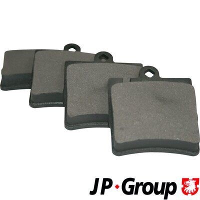 JP GROUP 1363700610 Brake pad set Rear Axle, excl. wear warning contact