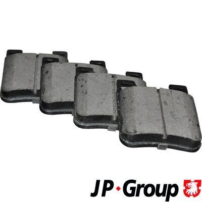 JP GROUP 1363702410 Brake pad set Rear Axle, excl. wear warning contact