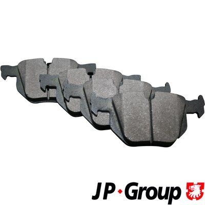 JP GROUP 1463700410 Brake pad set Rear Axle, prepared for wear indicator