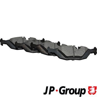JP GROUP 1463701310 Brake pad set Rear Axle, prepared for wear indicator