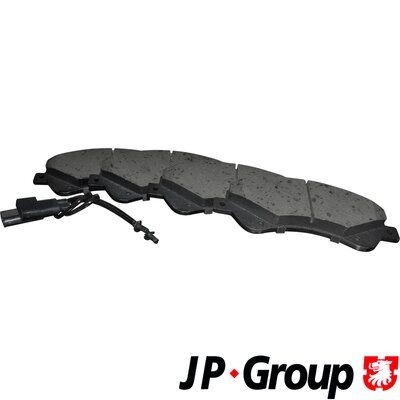JP GROUP 1563603310 Brake pad set Front Axle, incl. wear warning contact