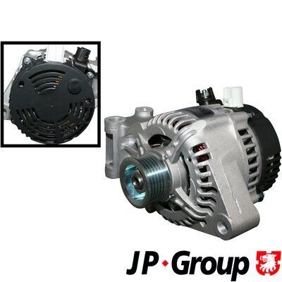 JP GROUP 1590101800 Alternator 14V, 80A, M6 B+, S-D-FR Plug 61, 0061, Ø 47 mm