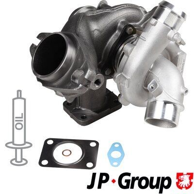 4117400100 JP GROUP Turbocharger PEUGEOT Exhaust Turbocharger, Incl. Gasket Set