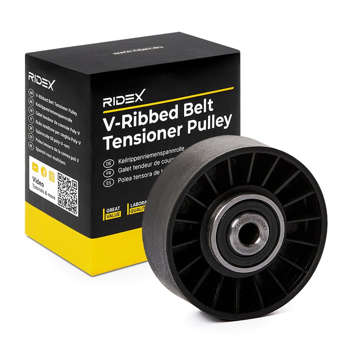 RIDEX Deflection / Guide Pulley, v-ribbed belt 312D0038