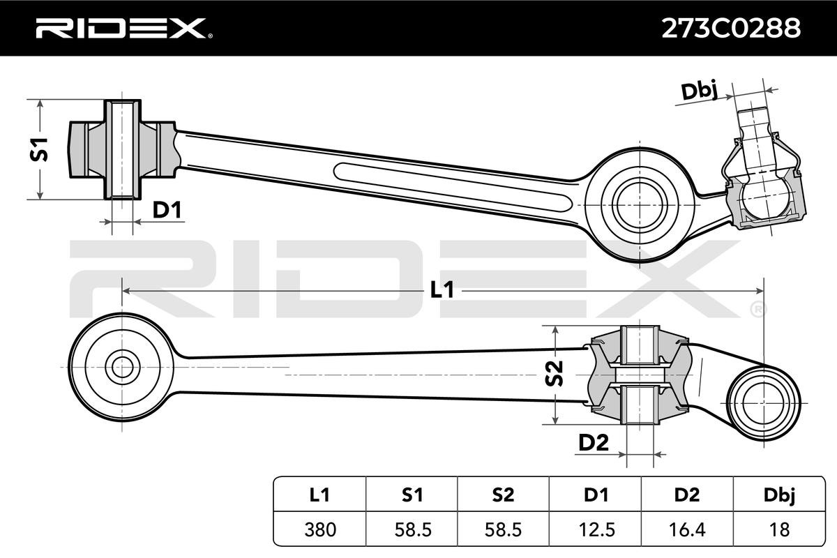 RIDEX Wishbone 273C0288 for AUDI 100, 200