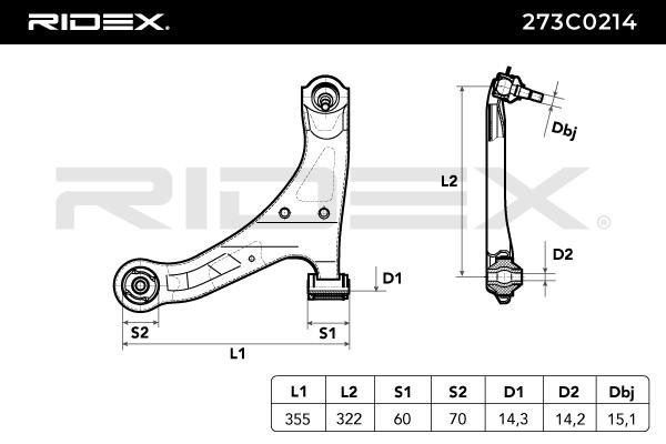 RIDEX Wishbone 273C0214 for Suzuki Grand Vitara jt