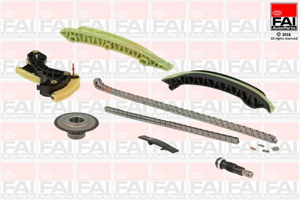 FAI AutoParts TCK230NG Timing chain kit with gears, without gaskets/seals, Simplex, Low-noise chain, Roller Chain