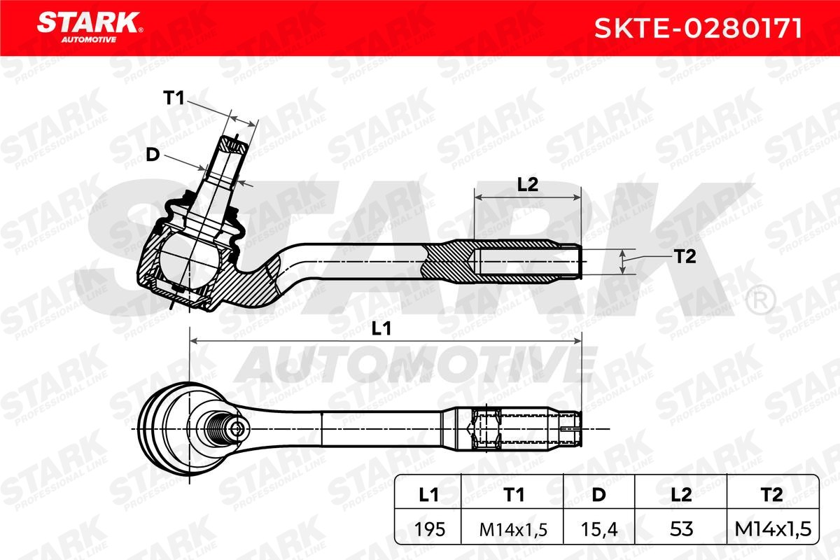 OEM-quality STARK SKTE-0280171 Track rod end