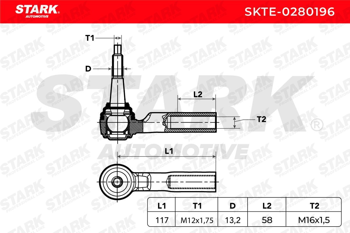 OEM-quality STARK SKTE-0280196 Track rod end