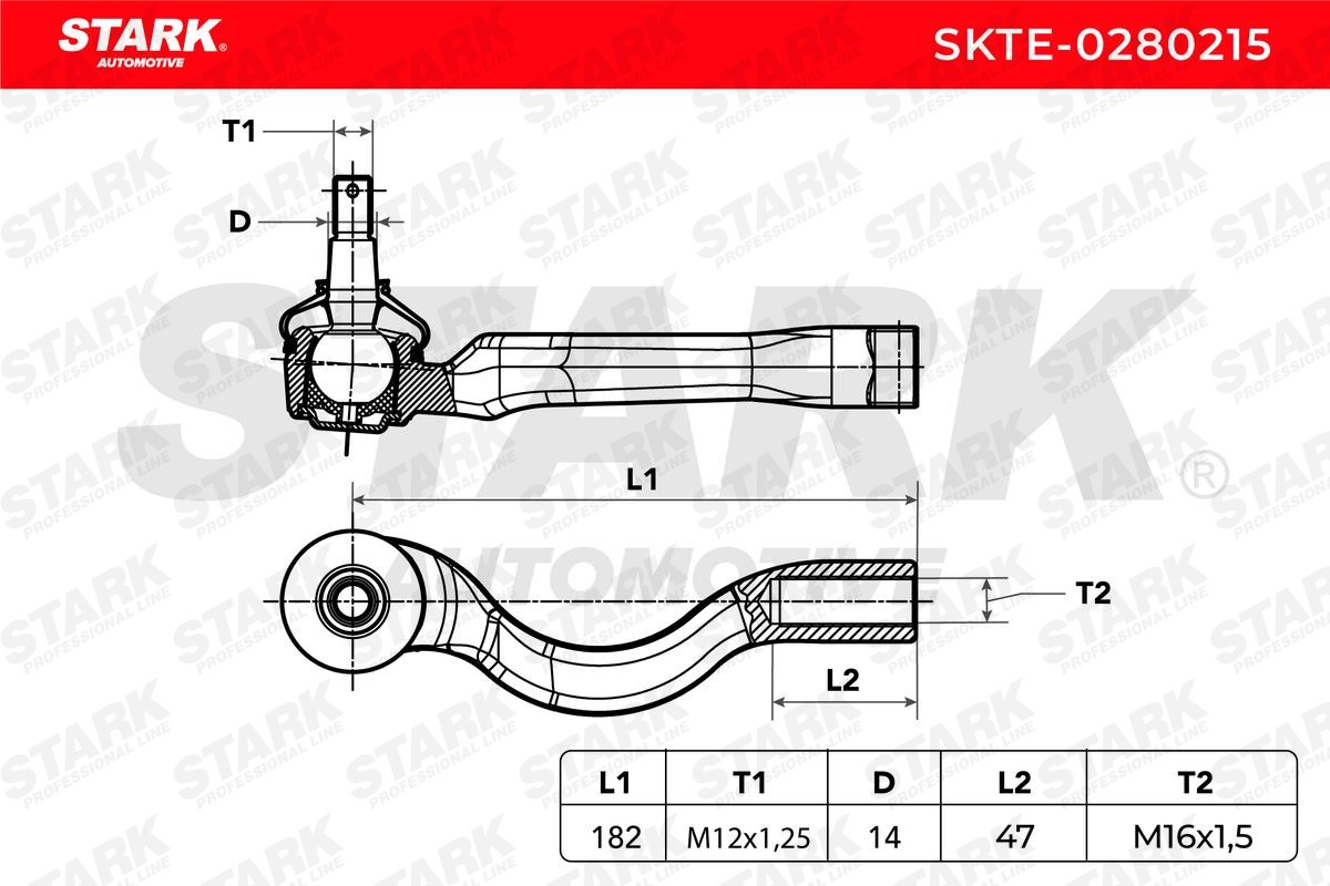 OEM-quality STARK SKTE-0280215 Track rod end