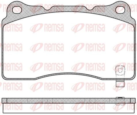 PCA066604 REMSA Front Axle, with acoustic wear warning, with adhesive film, with accessories, with spring Height: 77,3mm, Thickness: 14,6mm Brake pads 0666.04 buy