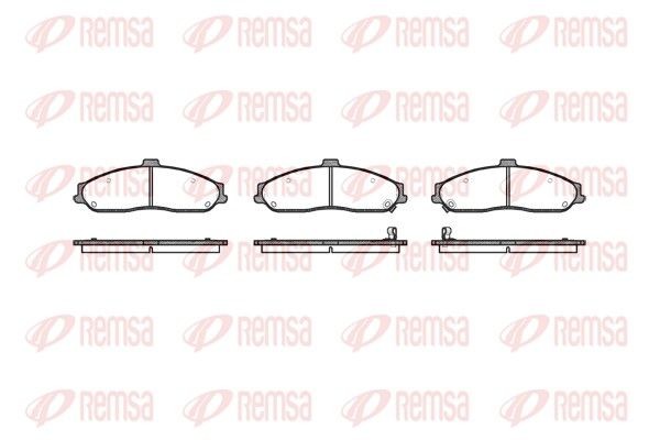 PCA066702 REMSA Front Axle, with spring Height: 63,1mm, Thickness: 15mm Brake pads 0667.02 buy