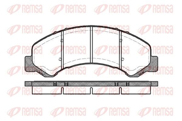 REMSA 0763.00 Brake pad set Front Axle, with adhesive film, with accessories