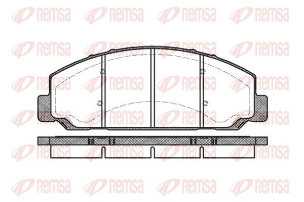 PCA076400 REMSA Front Axle, with adhesive film, with accessories Height: 76,7mm, Thickness: 20,8mm Brake pads 0764.00 buy