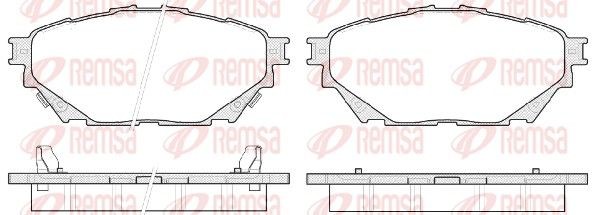 PCA154404 REMSA Front Axle, with acoustic wear warning Height: 61,5mm, Thickness: 19,5mm Brake pads 1544.04 buy