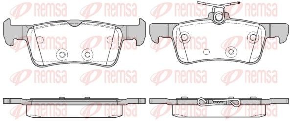 PCA156310 REMSA Rear Axle Height 2: 46mm, Height: 42,5mm, Thickness: 16mm Brake pads 1563.10 buy