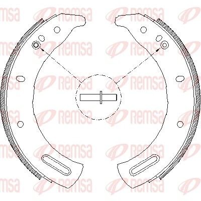 ZCA428500 REMSA Rear Axle, Ø: 280 x 57 mm, without lever Width: 57mm Brake Shoes 4285.00 buy