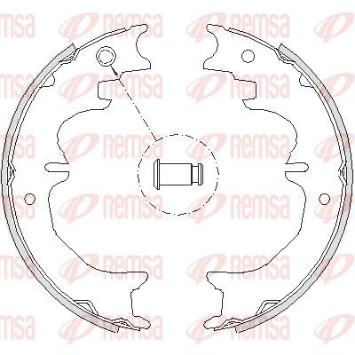 REMSA 4727.00 Handbrake shoes Rear Axle, without lever