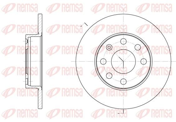 Opel ZAFIRA Disc brakes 8202248 REMSA 6057.00 online buy