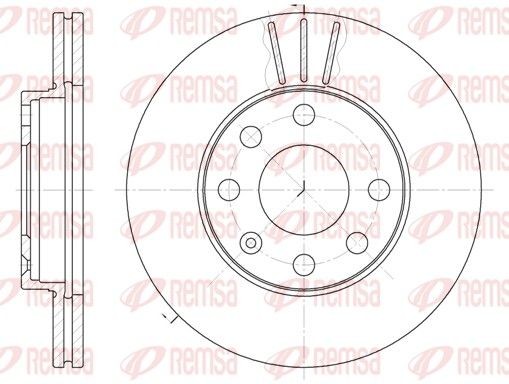 DCA606110 REMSA Front Axle, 236x20mm, 6, Vented Ø: 236mm, Num. of holes: 6, Brake Disc Thickness: 20mm Brake rotor 6061.10 buy
