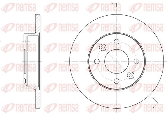 REMSA 6067.00 Brake disc Front Axle, 238x12mm, 4, solid