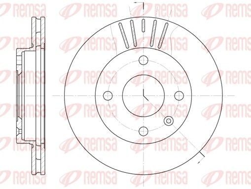 REMSA 6096.10 Brake disc Front Axle, 239,5, 240x20mm, 4, Vented