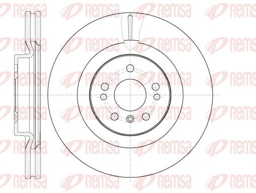 REMSA 61030.10 Brake disc Front Axle, 350x32mm, 5, Vented