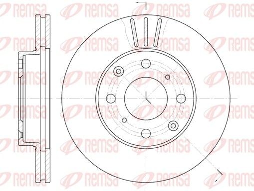 DCA610810 REMSA Front Axle, 240x21mm, 4, Vented Ø: 240mm, Num. of holes: 4, Brake Disc Thickness: 21mm Brake rotor 6108.10 buy
