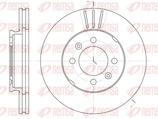 REMSA 6109.10 Brake disc Front Axle, 240x22mm, 4, Vented