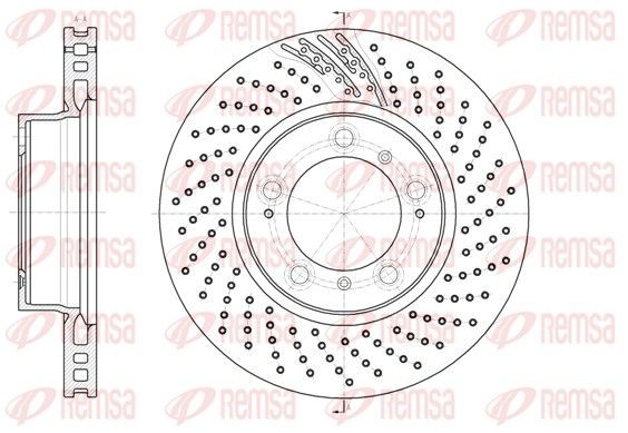 REMSA 61133.11 Brake disc Front Axle Left, 317,8, 318x28mm, 5, Vented