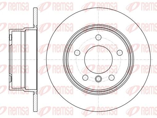 REMSA 61144.00 Brake disc Rear Axle, 280x10mm, 5, solid