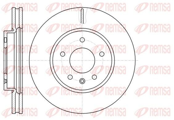 Opel MERIVA Brake discs and rotors 8202475 REMSA 61183.10 online buy