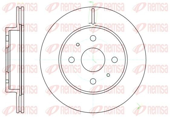 BDM7425.20 REMSA Front Axle, 246x17mm, 4, Vented Ø: 246mm, Num. of holes: 4, Brake Disc Thickness: 17mm Brake rotor 61190.10 buy