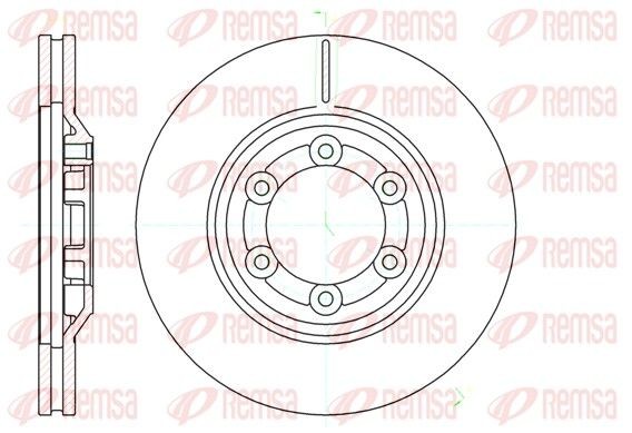 REMSA 61193.10 Brake disc Front Axle, 280x27mm, 6, Vented