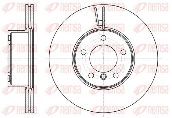 REMSA 61194.10 Brake disc Front Axle, 312x24mm, 5, Vented