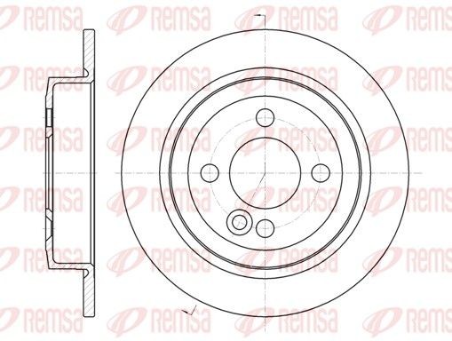 61195.00 REMSA Brake rotors MINI Rear Axle, 259x10mm, 4, solid