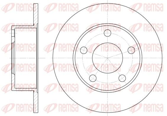 REMSA 6121.00 Brake disc Rear Axle, 245x10mm, 5, solid