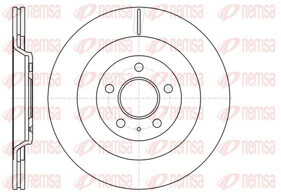 REMSA 61267.10 Brake disc Rear Axle, 329,9, 330x22mm, 5, Vented