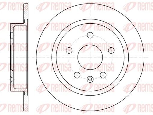 DCA6127900 REMSA Rear Axle, 292x12mm, 5, solid Ø: 292mm, Num. of holes: 5, Brake Disc Thickness: 12mm Brake rotor 61279.00 buy