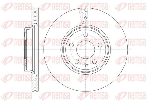 REMSA 61292.10 Brake disc Front Axle, 313,8, 314x25mm, 5, Vented