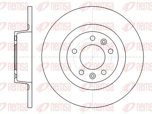REMSA 61312.00 Brake disc Rear Axle, 289,5, 290x12mm, 5, solid