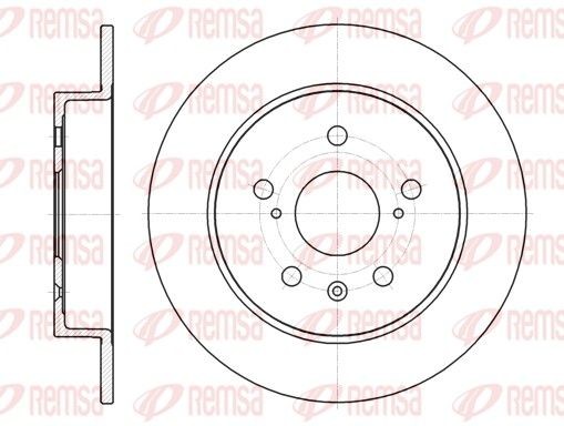 REMSA 61372.00 Brake disc Rear Axle, 278x9mm, 5, solid