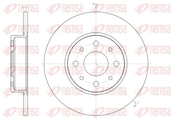 DCA6139000 REMSA Rear Axle, 251x10mm, 4, solid Ø: 251mm, Num. of holes: 4, Brake Disc Thickness: 10mm Brake rotor 61390.00 buy