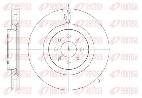 DCA6139110 REMSA Front Axle, 305x28mm, 4, Vented Ø: 305mm, Num. of holes: 4, Brake Disc Thickness: 28mm Brake rotor 61391.10 buy