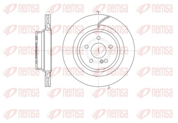 REMSA 61404.10 Brake disc Rear Axle, 320x24mm, 5, Vented