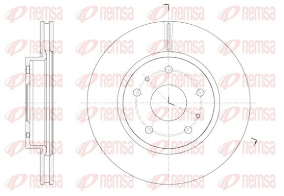 REMSA 61423.10 Brake disc Front Axle, 279,8, 280x22mm, 5, Vented